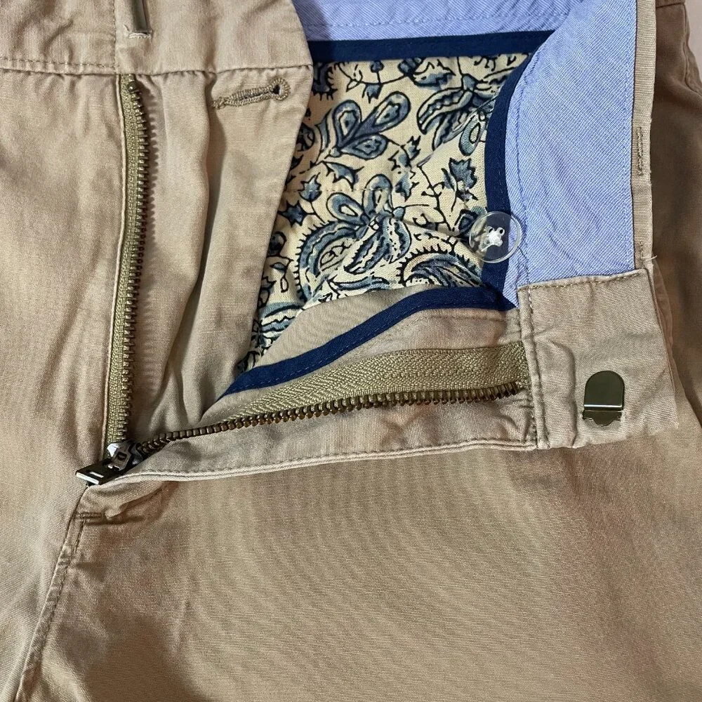 J Crew Men’s Size 29 Chino Shorts Khaki Cotton Flat Front Casual